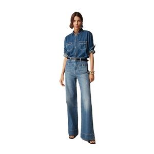 JCrew High-rise sailor denim trouser  Jeans size 27 NWT